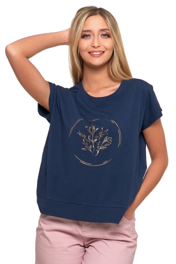 T-Shirt damski Złote Kwiatki