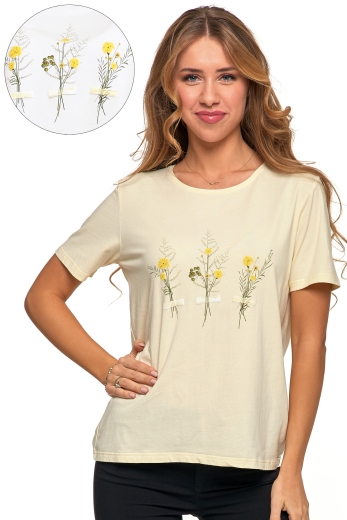 T-Shirt damski Drobne Kwiatki