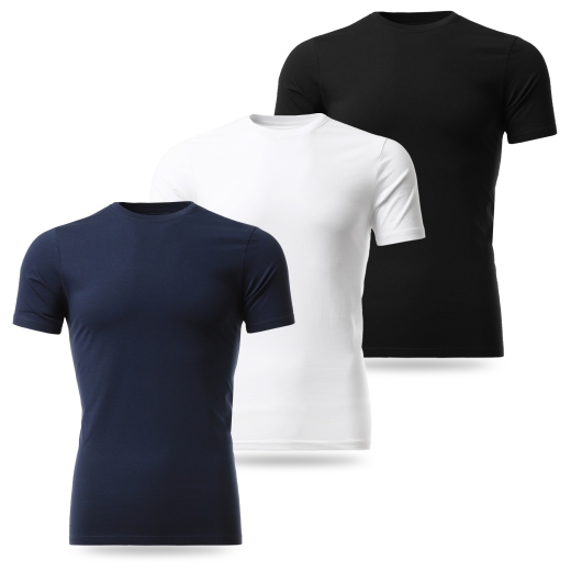 Bawełniany t-shirt męski Plus Size 3-pak SUPER CENA