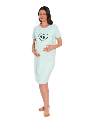 Koszula nocna z krótkim rękawem ciążowa, dla karmiących SUPER CENA