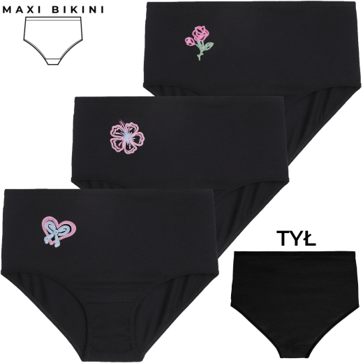 Bawełniane figi damskie Maxi Bikini 3XL-4XL 12-pak