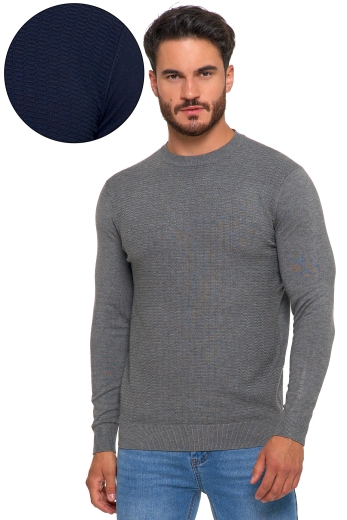 Sweter męski z żakardowym wzorem